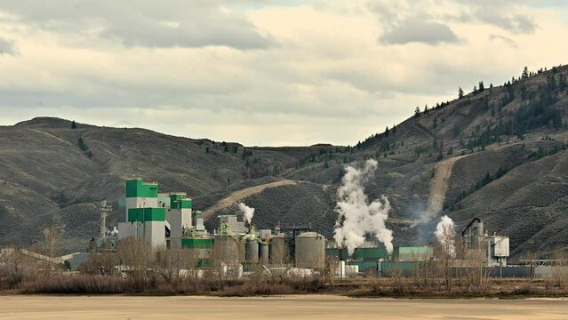 Time Unveiled: Timelapse of Pulp Production at Kamloops Pulp Mill, Kamloops, British Columbia