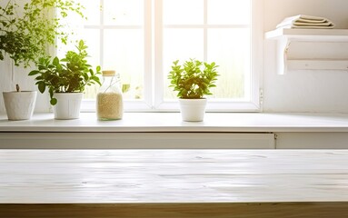 House decor inspiration. Table with stylish pot and plant on modern interior table