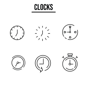 Illustration of different clocks,alarm,digital clock, digital art, vector