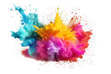 Fototapeta na wymiar explosion powder with different colors splash