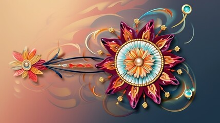 Rakhi isolated illustration for Raksha Bandhan, Generative Ai