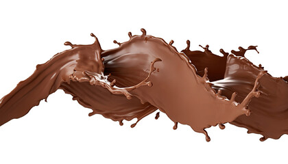 Chocolate Splash with Podium Mockup Background, 3D Rendering for Milk Product Display, design elements, creative projects, food photography, product display, product presentation,Product Advertising. 