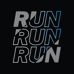 marathon and running. Sport typography, t-shirt graphics, poster, print, banner, flyer, postcard