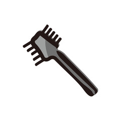 Eyelash brush - Cosmetic and makeup icon/illustration (Hand-drawn line, colored version)