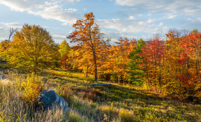 Autumn colors from the Height of Land overlook on the Rangeley Lakes Scenic Byway - Maine