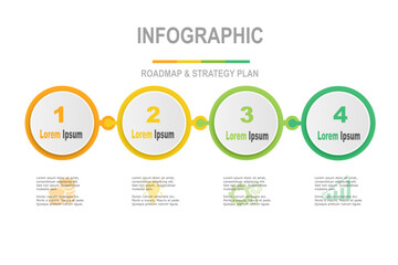 Multi color infographic elements  template, business concept with , 4 steps  , circle shape design for workflow layout, diagram, annual report, web design.Creative banner, label vector