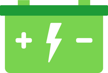 battery shape simple flat icon