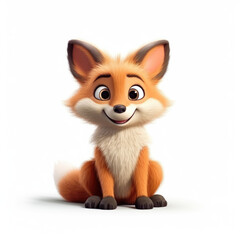 Obraz premium Cute 3D Fox