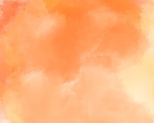 Brushed Painted Abstract Background. Brush stroked painting.  Orange watercolor.