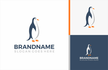 Cool penguin logo, mascot, wildlife, animal
