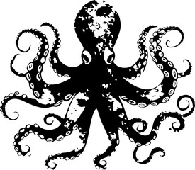 octopus animal black images © Mithi Creation