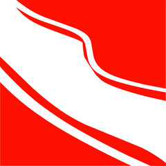 illustration. The background is red and white