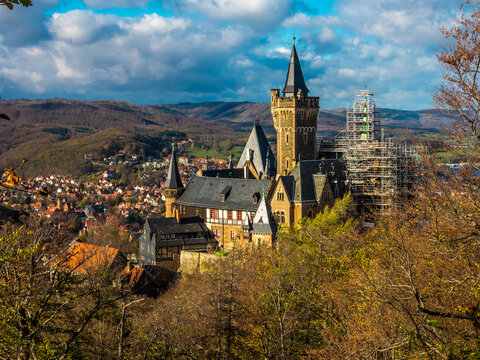 Blick vom Agnesberg auf Schlo&szlig; Wernigerode
