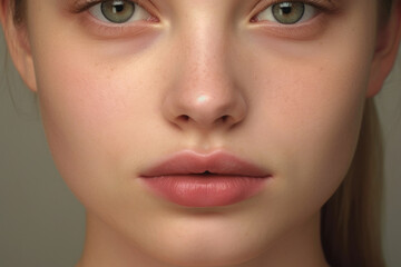 Naklejka premium A dainty dimpled chin that adds a touch of sweetness.. AI generation