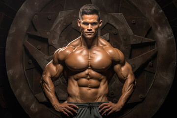 Fototapeta na wymiar Lean muscle structure radiating strength and resilience.. AI generation