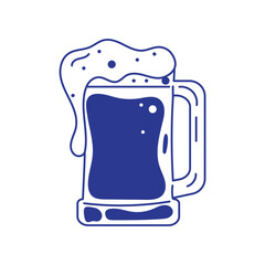 Beer Glass Doodle Vector Illustration