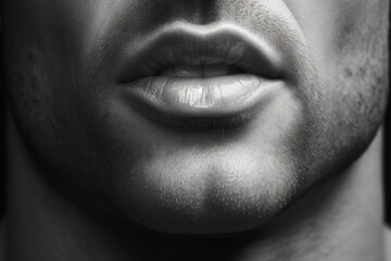 Lips so full inviting and alluring ready to explore and be explored.. AI generation