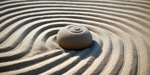 Fototapeta na wymiar kahuna stone art and spirals on sand