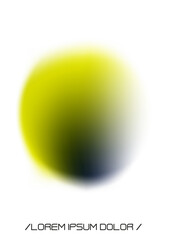 Futuristic Background Set with Gradient Mesh Holographic Shapes. Vector Template Design for your Business. Minimal Print Set in Yellow Green Blue Colors for Your Identity Style.