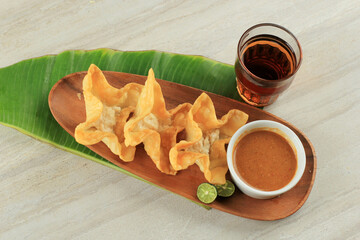 Fried Batagor, Baso Tahu Goreng. Indonesia Snacks Food