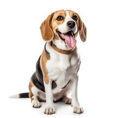 Portrait of an adorable beagle. 3D illustration digital art design, generative AI
