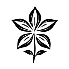 Leaves silhouettes isolated on white background. vector illustration.