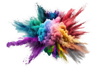 explosion powder color splash isolated on white