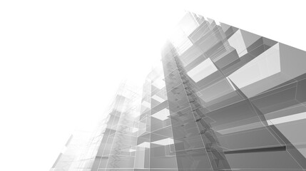 Concept architecture building 3d illustration