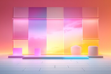 Background with stripes. AI generated art illustration.