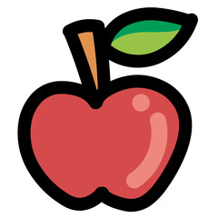 apple filled outline icon style