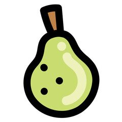 pear filled outline icon style