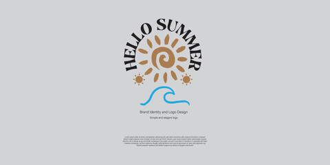 hello summer logo design for event and company brand