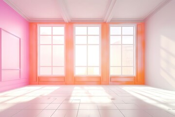 Arches of the palace. AI generated art illustration.