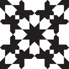 YesNo
Seamless geometric ornament based on traditional islamic art. Black and white.
