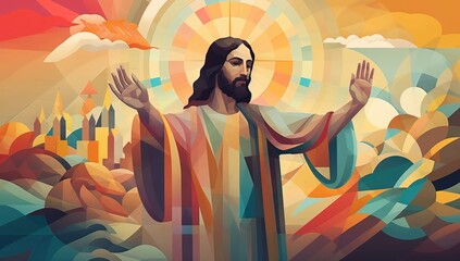 Fototapeta premium Portrait of a man. AI generated art illustration. 