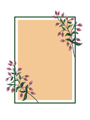 Obraz premium Watercolor hand painted frame with green leaves.Watercolor floral illustration with branches - for wedding invite, stationary, greetings, wallpapers, background.