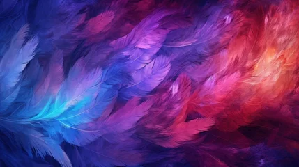 Poster Mélange de couleurs Abstract colorful background with space. AI generated art illustration. 