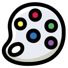 palette filled outline icon style