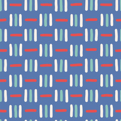 Minimalist trendy abstract doodle seamless pattern. Modern vector template for design.