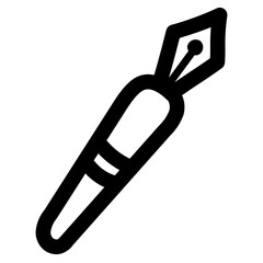 calligraphy pen line icon style