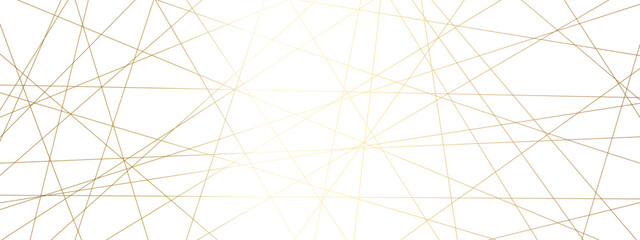 Abstract luxury golden geometric random chaotic lines with many squares and triangles shape background.