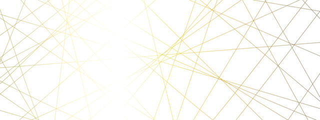Abstract luxury golden geometric random chaotic lines with many squares and triangles shape background.