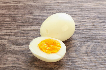 Boiled chicken egg for breakfast