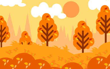 seamless background with autumn leaves