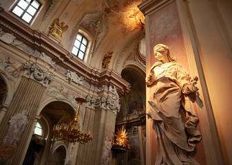  Interior of Church Of St Anne in Krakow, Poland