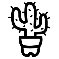 cactus line icon style