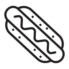 hot dog line icon