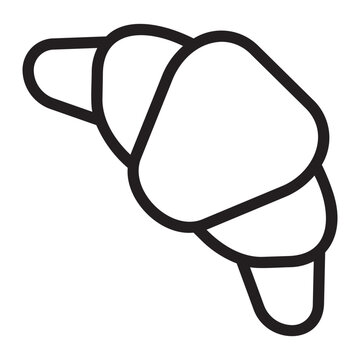 recommend clip art: croissant line icon