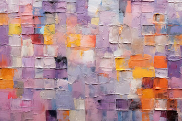 Generative AI illustration of abstract painting with many different colors of paint