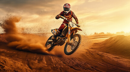 Estores personalizados con tu foto Dirt bike rider doing a big jump. Supercross, motocross, high speed. Sport concept